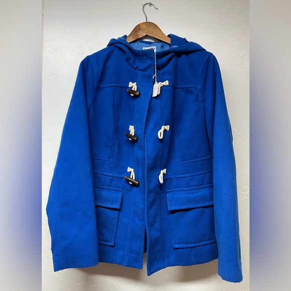 Fashionable Cobalt Blue Pea Coat